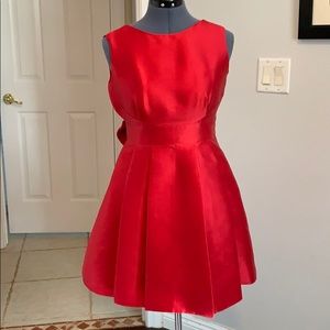 Kate Spade Holiday Red Dress w/ Bow & Pockets